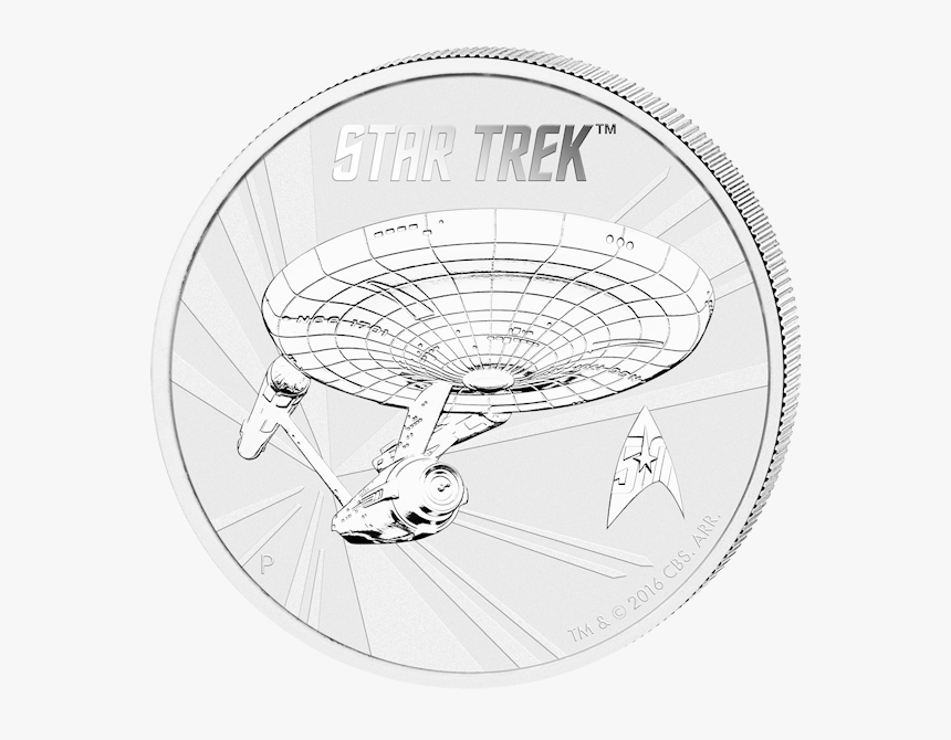 Transparent Uss Enterprise Clipart - Canadian Star Trek Coins, HD Png Download, Free Download