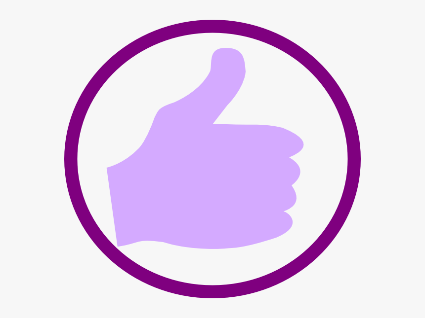 Thumbs Up Clipart Purple, HD Png Download, Free Download