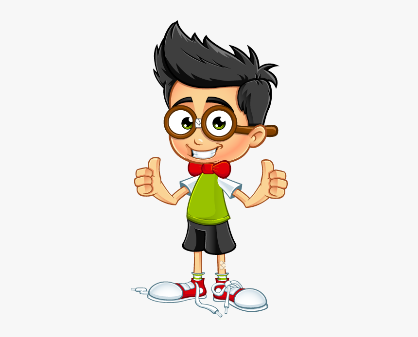 Geek Boy Cartoon, HD Png Download, Free Download