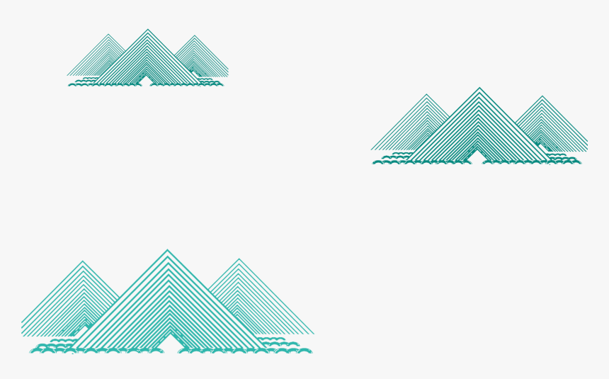 Clip Art Minimalist Mountains - Dibujo Montaña Minimalista Png, Transparent Png, Free Download