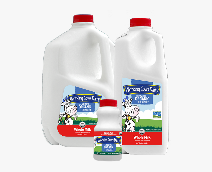 1/2 Gallon Organic Whole Milk - Working Cows Dairy Milk, HD Png Download, Free Download