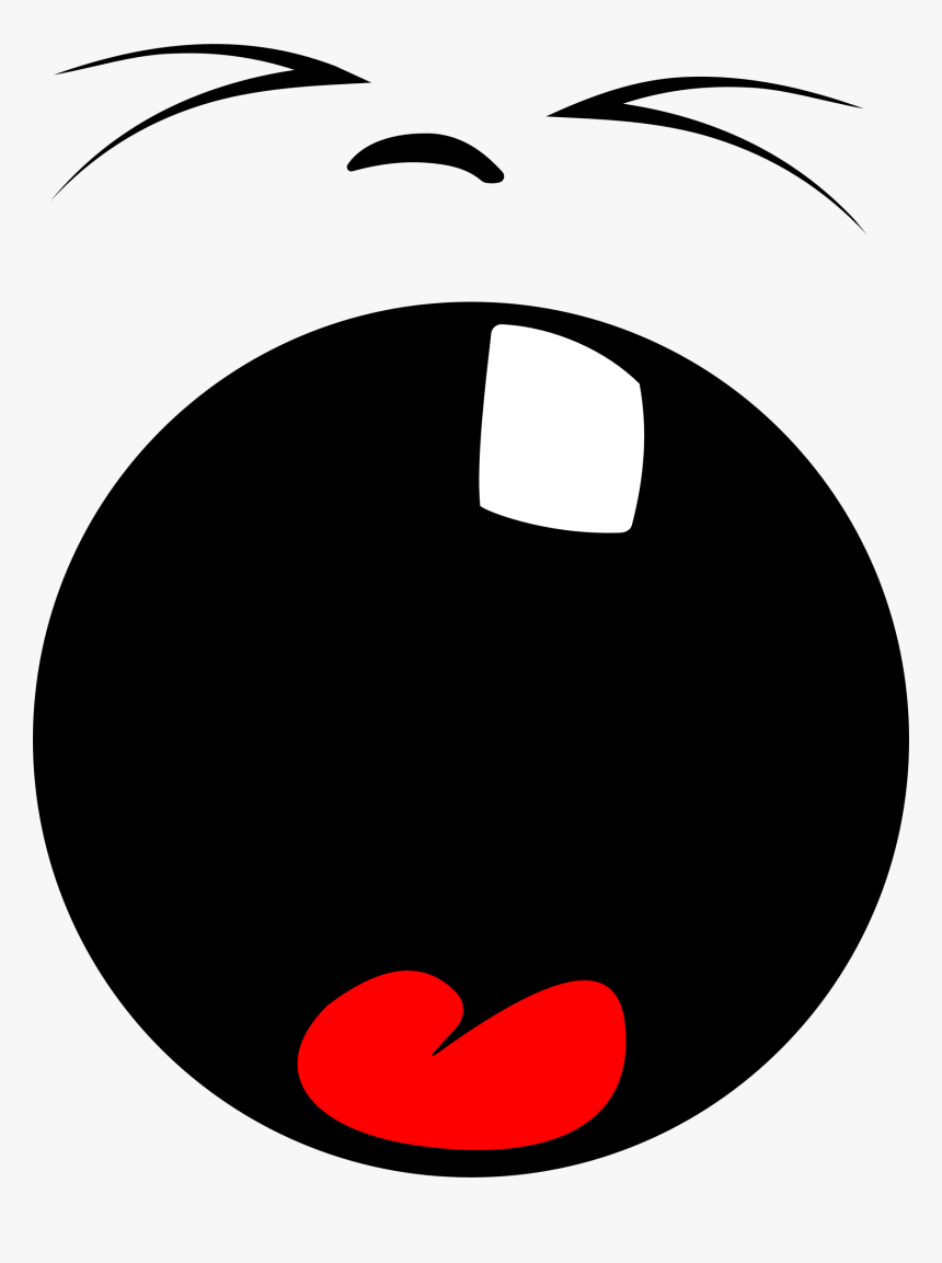 Yawning Smiley Face Big - Yawning Mouth Png, Transparent Png, Free Download