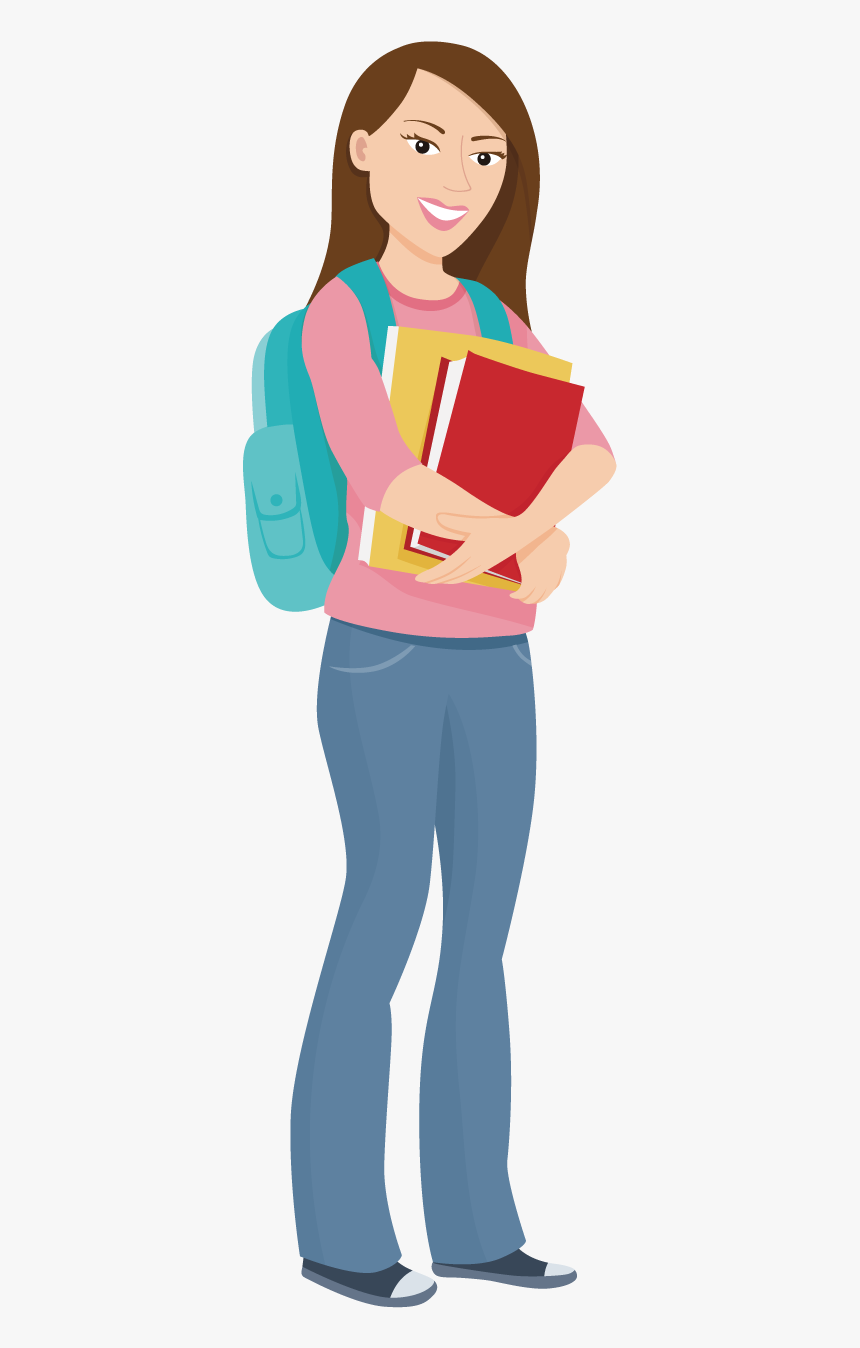 Student University College Education Clip Art - College Student Cartoon Png, Transparent Png, Free Download