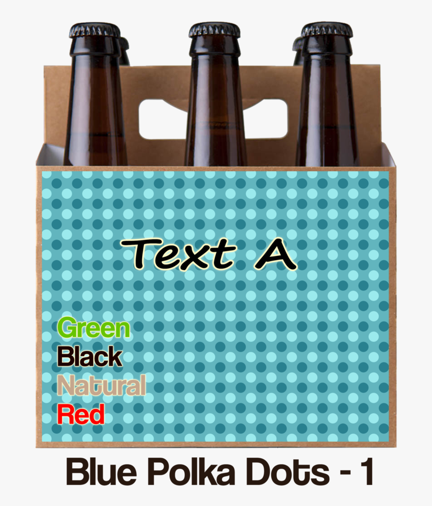 Personalized Beer Carrier Label- Blue Polka Dots - Beer Pack For Fathers Day, HD Png Download, Free Download