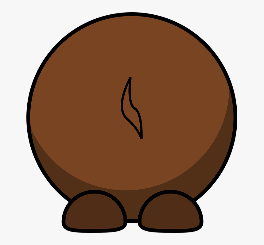 Gnu, Back, Brown, Animal, Cartoon, Cute, Funny, Mammal - Gnu Clipart, HD Png Download, Free Download