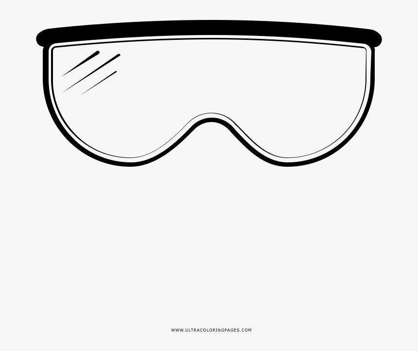 Safety Goggles Coloring Page - Line Art, HD Png Download, Free Download