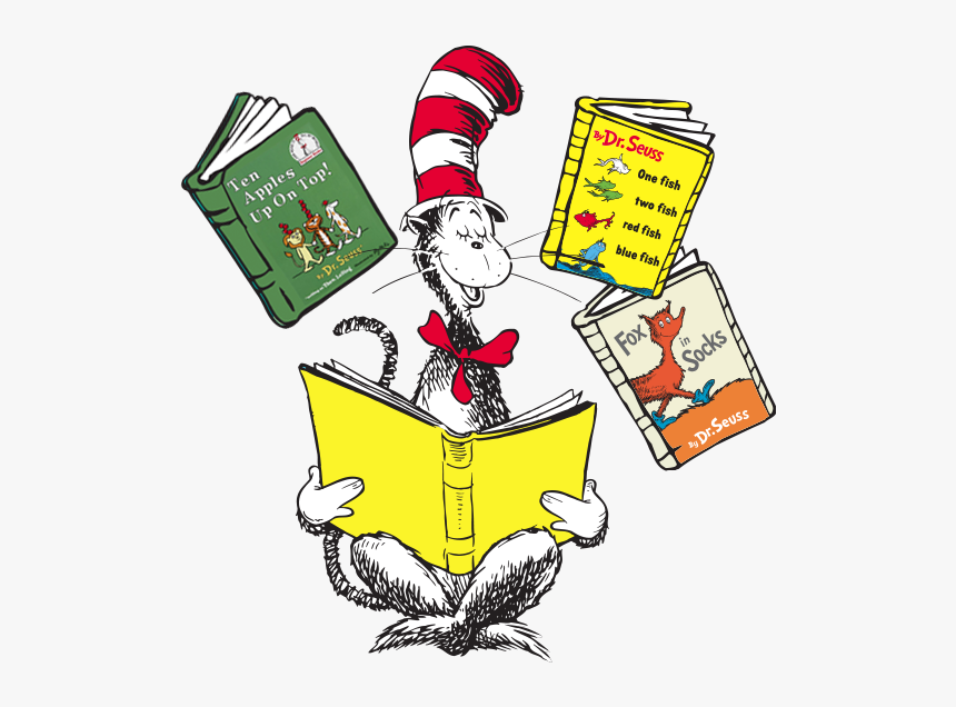 The Cat In The Hat Fox In Socks Green Eggs And Ham - Dr Seuss Book Clipart, HD Png Download, Free Download