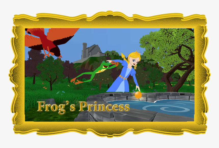Framed Frog"s Princess Title Page, HD Png Download, Free Download