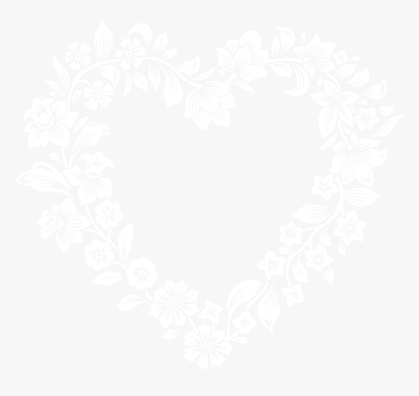 White Floral Frame Png, Transparent Png, Free Download