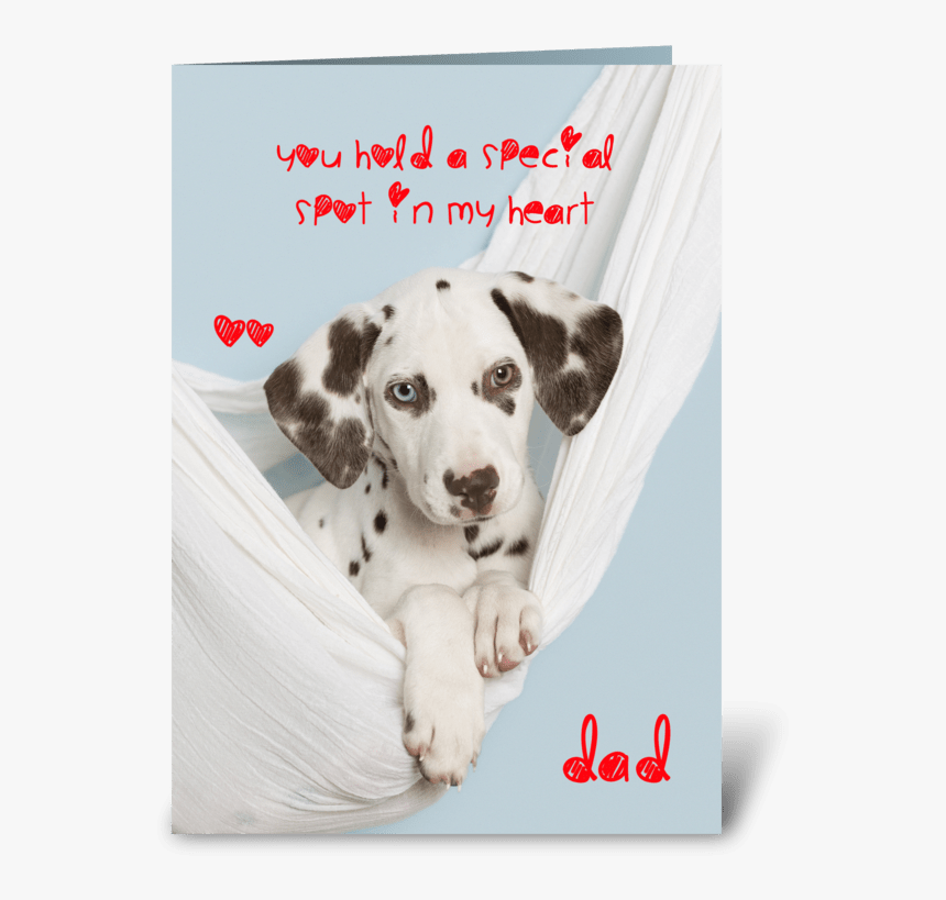 For Special Dad Dalmatian Card Greeting Card - Dalmatian, HD Png Download, Free Download
