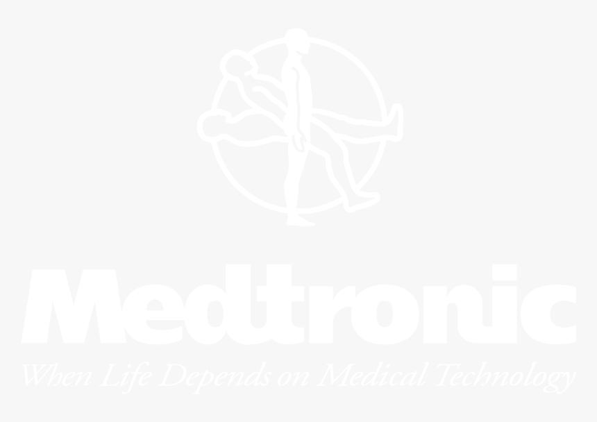 Medtronic Logo Black And White - Medtronic Logo Blue Background, HD Png Download, Free Download