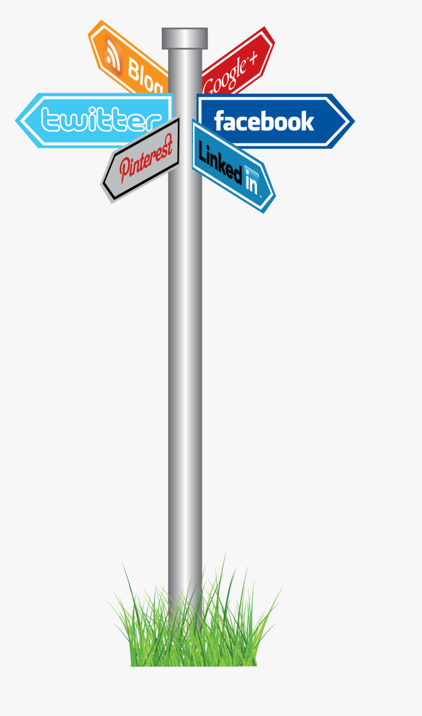 Social Media - Social Media Sign Post, HD Png Download, Free Download