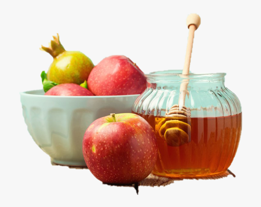 Rosh Hashanah Png Picture - Honey Apple On Table, Transparent Png, Free Download