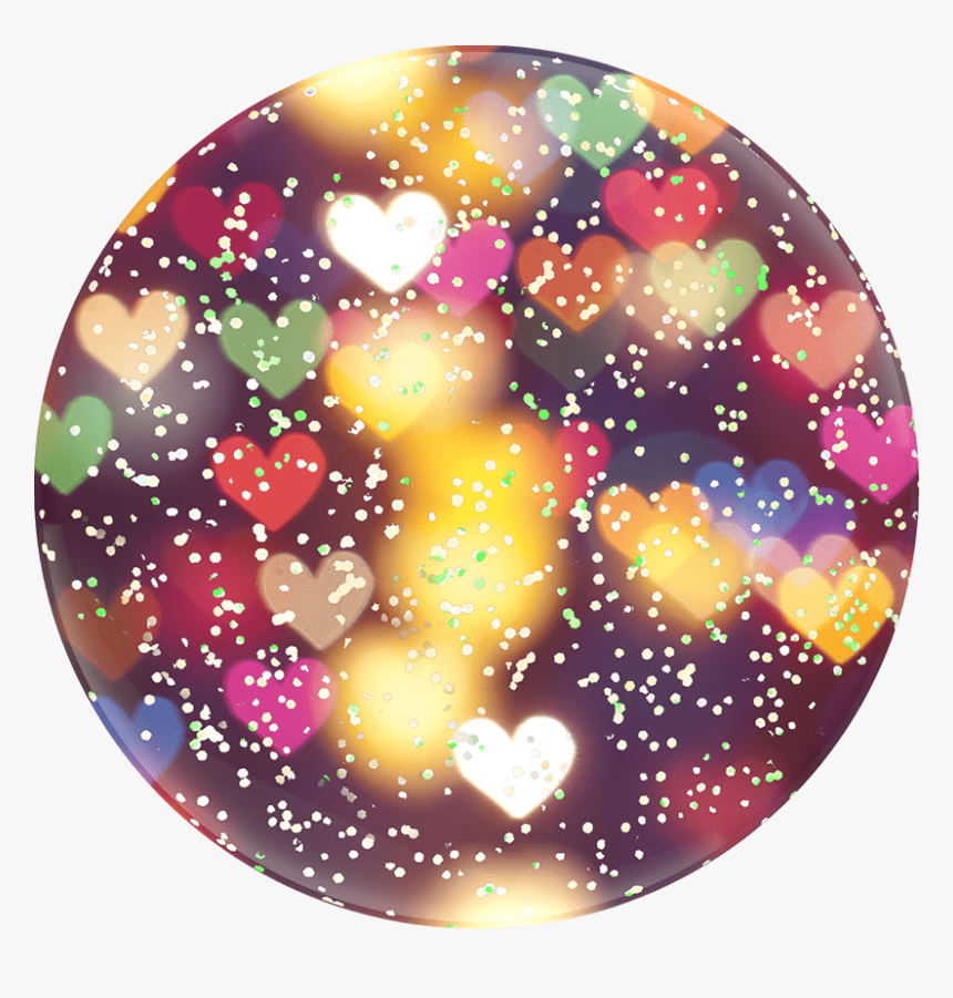 Popsocket Glitter Bokeh Hearts, HD Png Download, Free Download