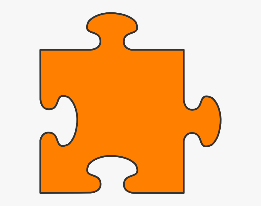 Jigsaw Puzzle Clip Art - Orange Puzzle Piece Clipart, HD Png Download, Free Download