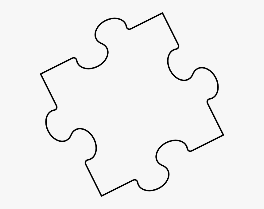 Puzzle Piece Outline Vector, HD Png Download - kindpng