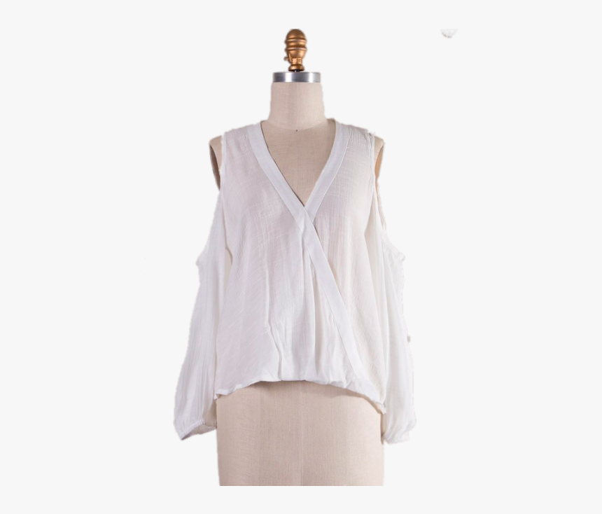 Crossover White Blouse - Blouse, HD Png Download - kindpng
