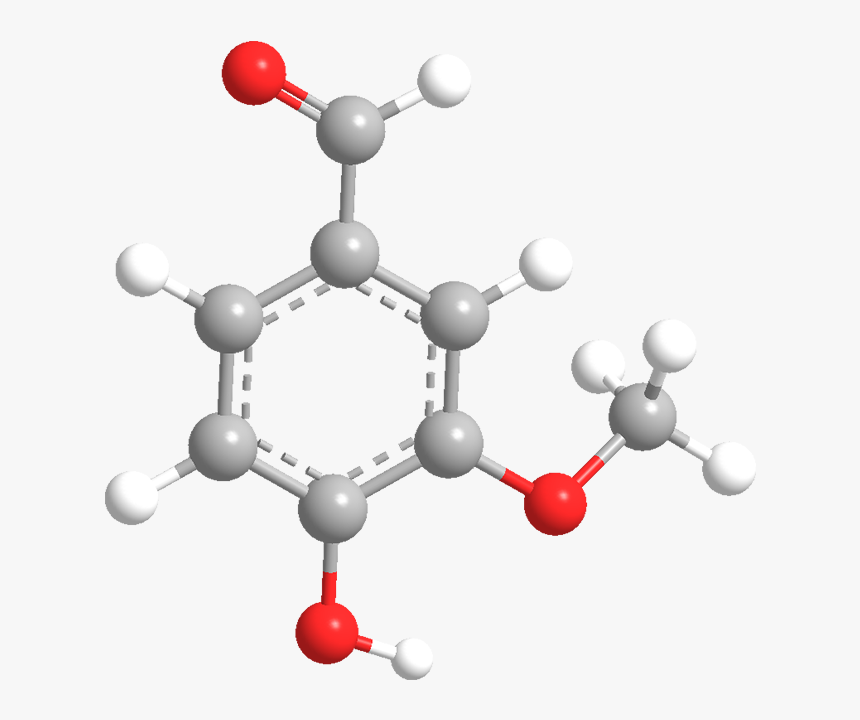 Molecular Model Of Vanillin, HD Png Download, Free Download