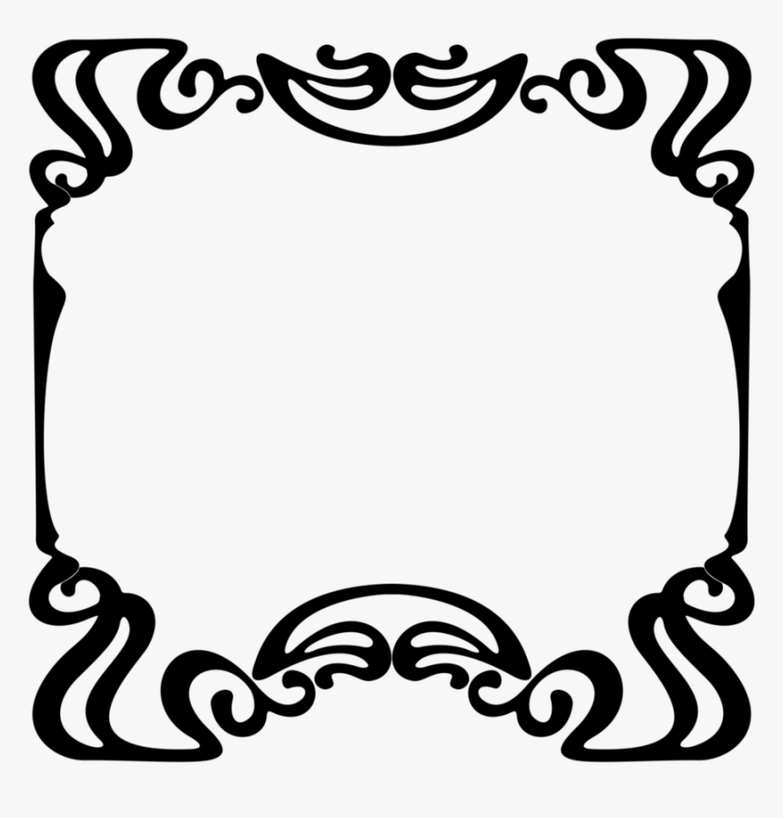 Transparent Free Art Nouveau Clipart - Art Nouveau Borders Corners, HD Png Download, Free Download