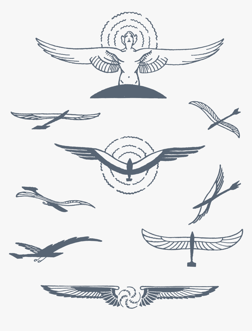 Art Deco Wing Png, Transparent Png, Free Download