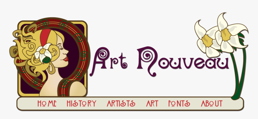 Clip Art History Of Header And - Art Nouveau Logo Png, Transparent Png, Free Download