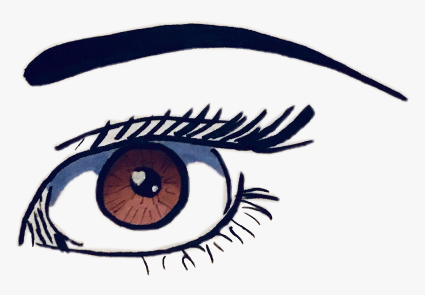 #eye #browneye #hearteye #brown #see #eyes #freetoedit - Cartoon, HD Png Download, Free Download