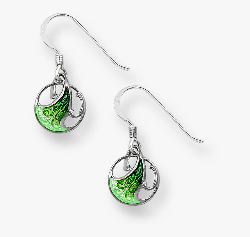 Nicole Barr Designs Fine Enamels Silver Art Nouveau - Earrings, HD Png Download, Free Download