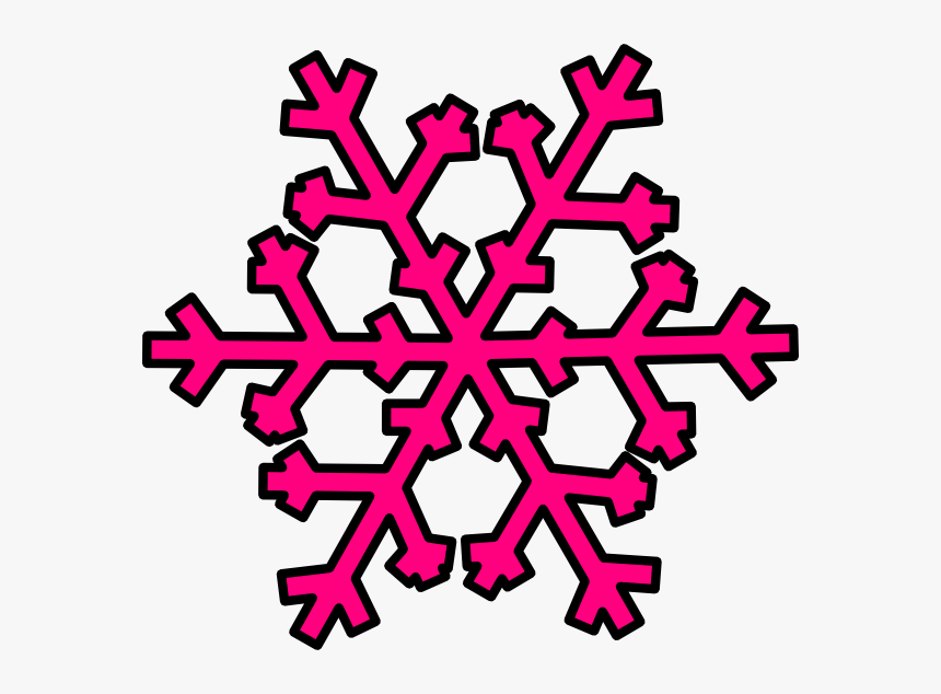 Clip Art Pink Snowflake Clipart - Transparent Background Snowflake Clipart, HD Png Download, Free Download