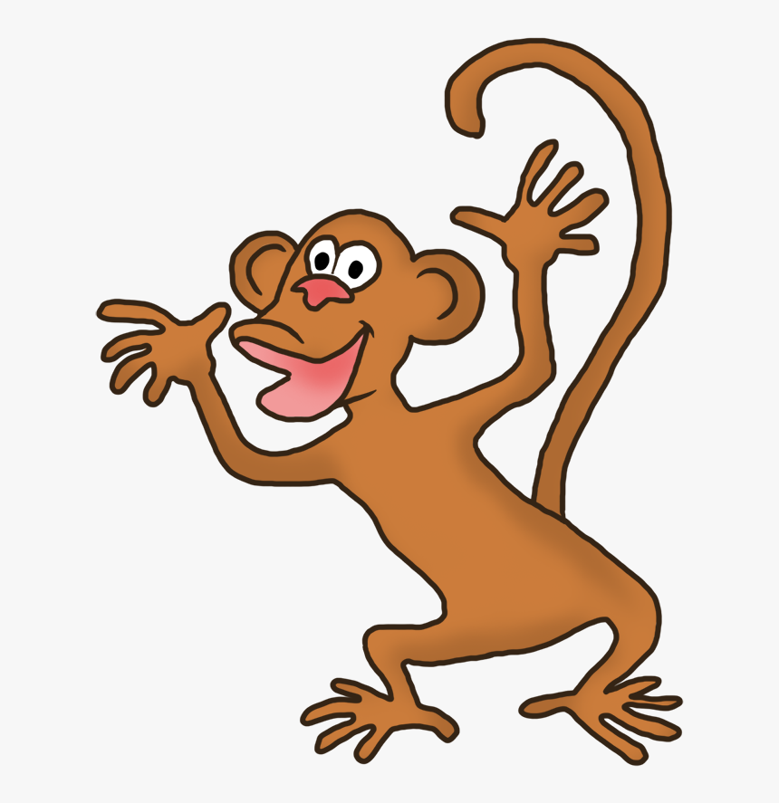 Funny Monkey Clipart - Cartoon Monkey Transparent Background, HD Png Download, Free Download