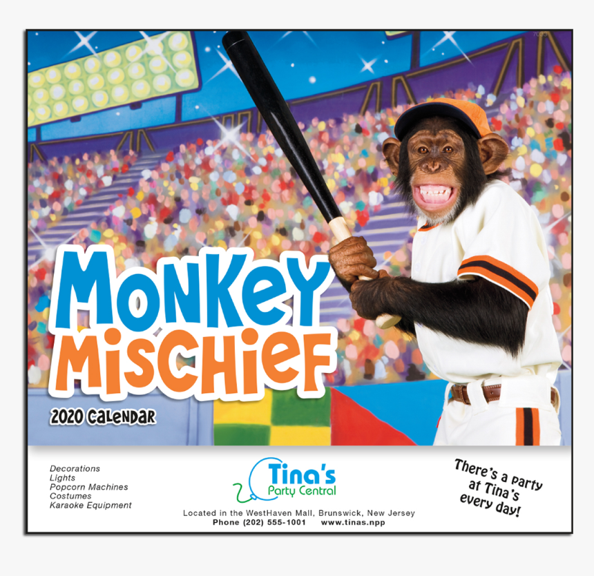 Picture Of Monkey Mischief Wall Calendar - Calendar, HD Png Download, Free Download