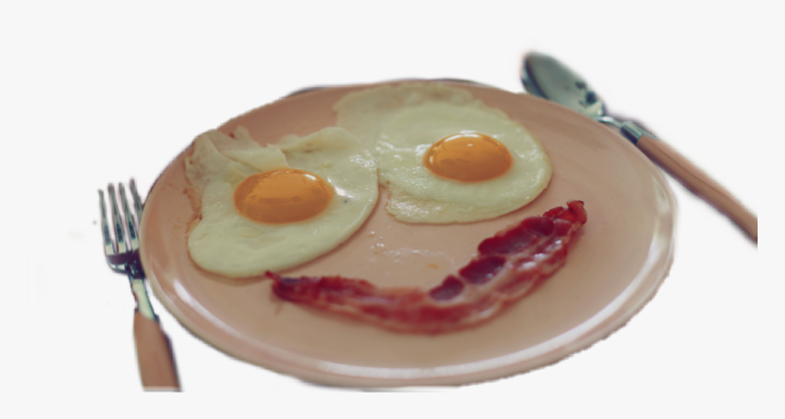 #bacon #beicon #desayuno #huebos #egg #eggs - Fried Egg, HD Png Download, Free Download