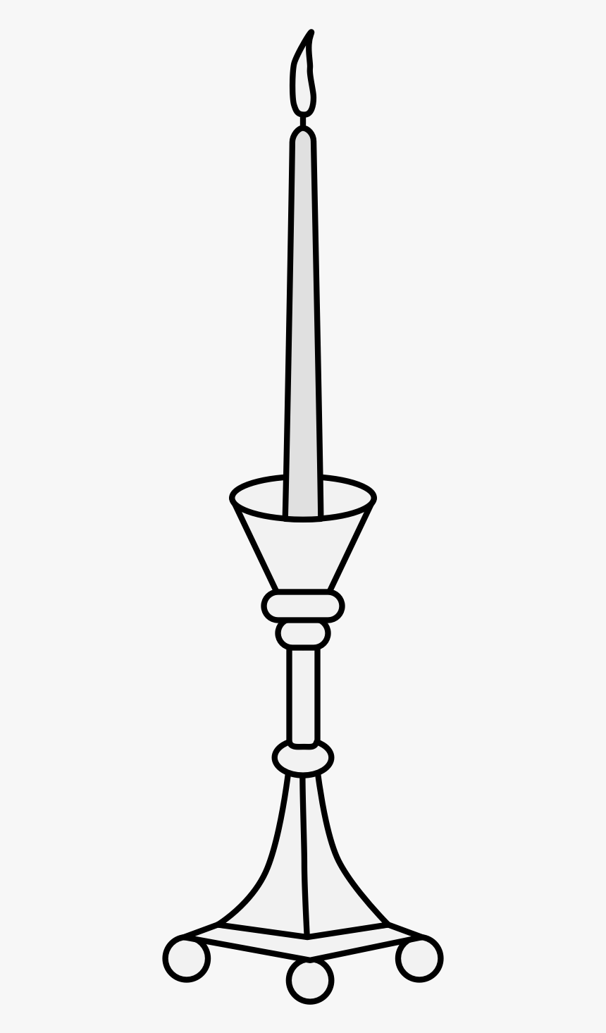 Candle Enflamed On A Candlestick Clipart , Png Download, Transparent Png, Free Download