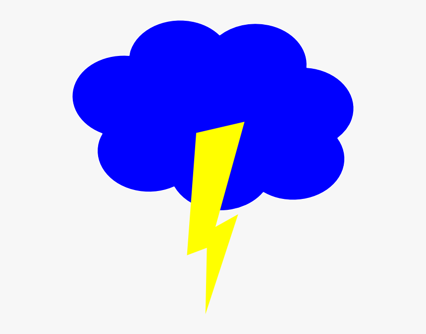 Cartoon Lightning Bolt With Clouds, HD Png Download, Free Download