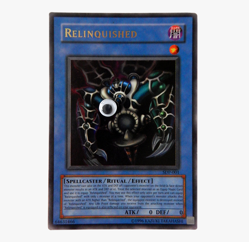 Relinquished With Googly Eyes - Yugioh Relinquished Card, HD Png Download, Free Download