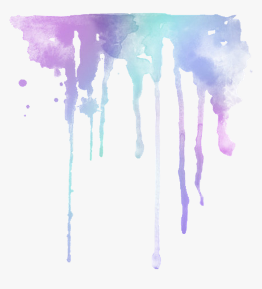 #icon #drip #purple #blue #pink #color #edit #paint - Watercolor Drip Png, Transparent Png, Free Download