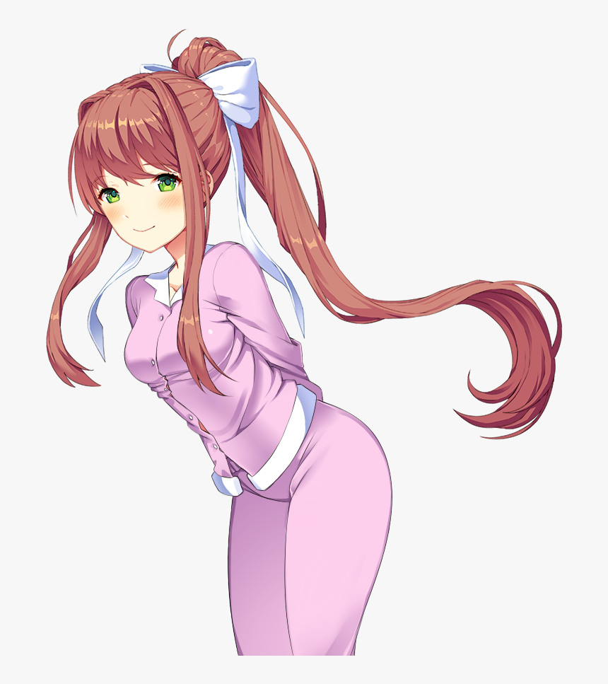 Monika In Her Pajamas Ddlc Png Monica Ddlc - Doki Doki Literature Club Moni...