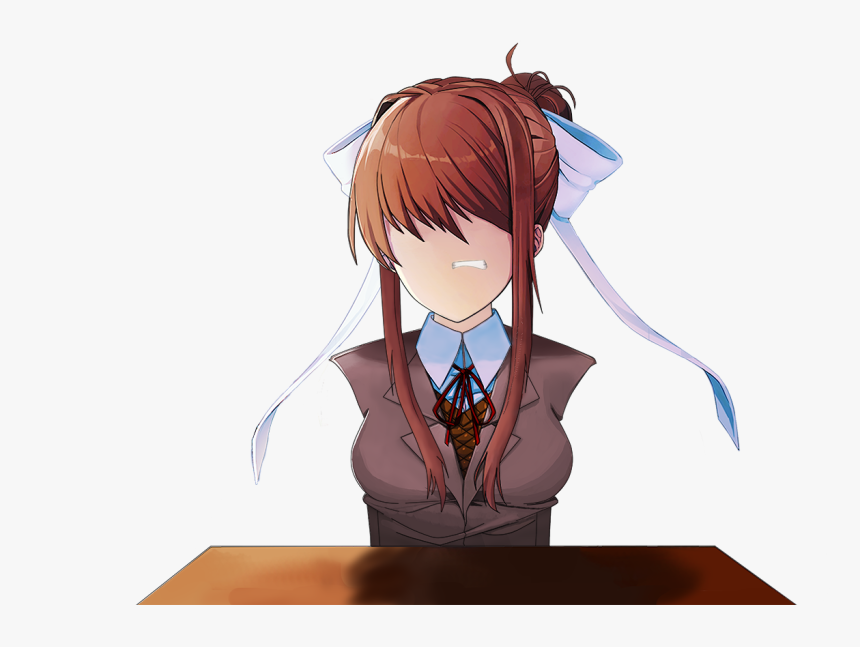 Monika First Attempt Full Placement Failure - Monika After Story Sprite, HD Png Download, Free Download