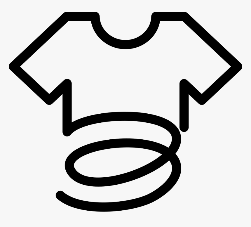 Shirt Outline Forming Into A Spring - Shirt Icon Noun Project, HD Png Download, Free Download