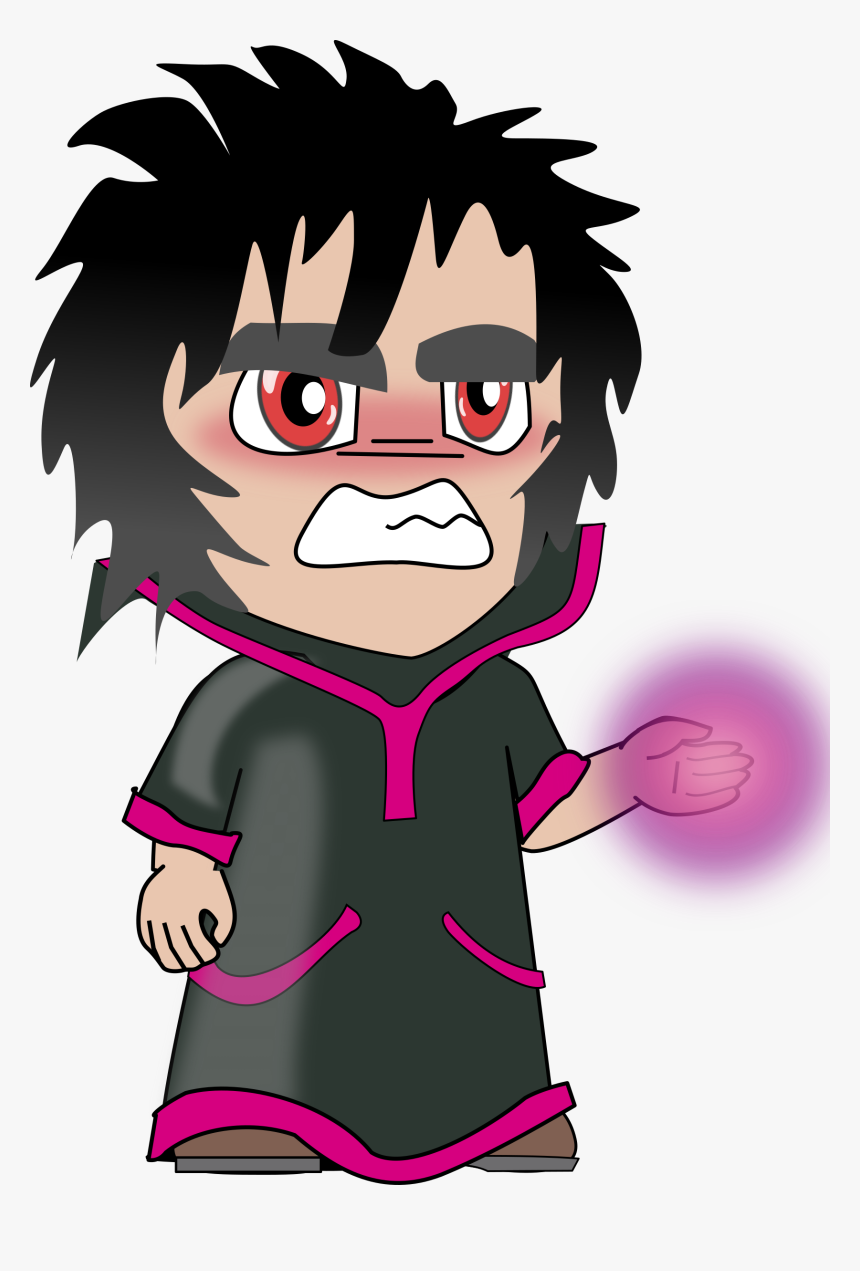 Art,black Hair,human - Cartoon Sorcerer, HD Png Download, Free Download