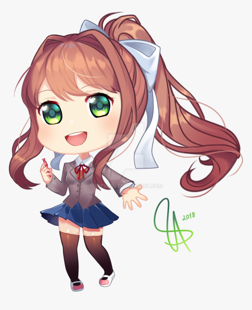 The Pinnacle Of Chibi Monika Has Been Achieved Ddlc - Monika Chibi, HD Png ...