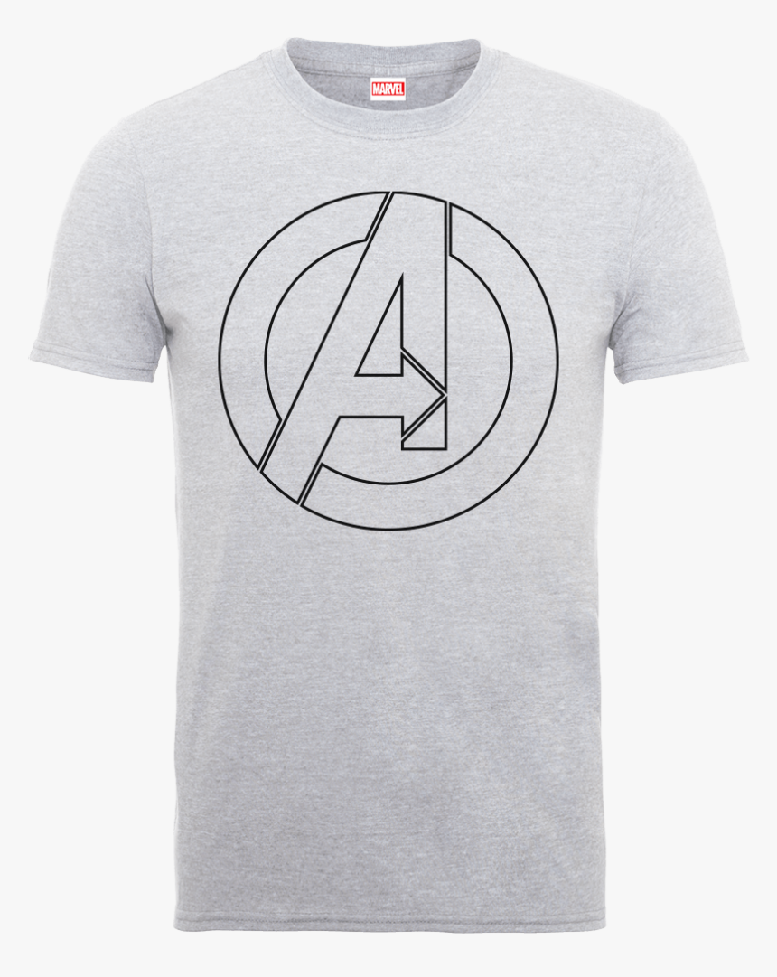 Marvel Avengers Assemble Captain America Outline Logo - Star Wars T Shirt Last Jedi, HD Png Download, Free Download