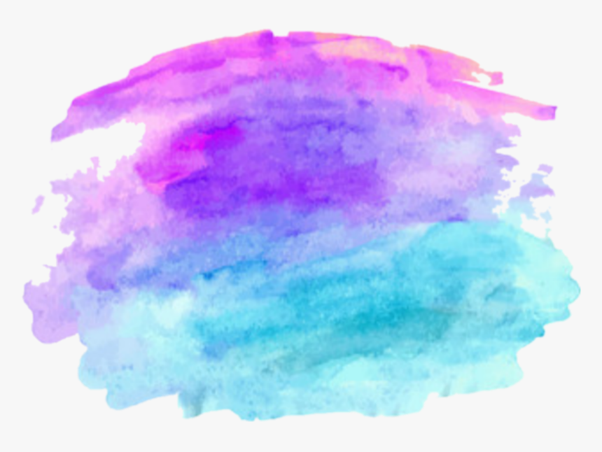 #paint #acuarela - Watercolour Purple And Blue, HD Png Download, Free Download