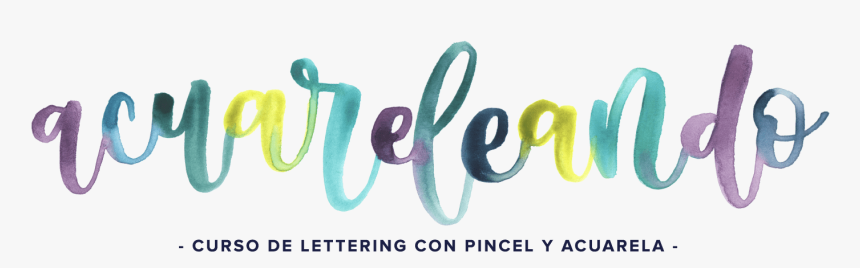 Curso Presencial De Lettering Con Acuarela Y Pincel - Letras Png De Acuarela, Transparent Png, Free Download
