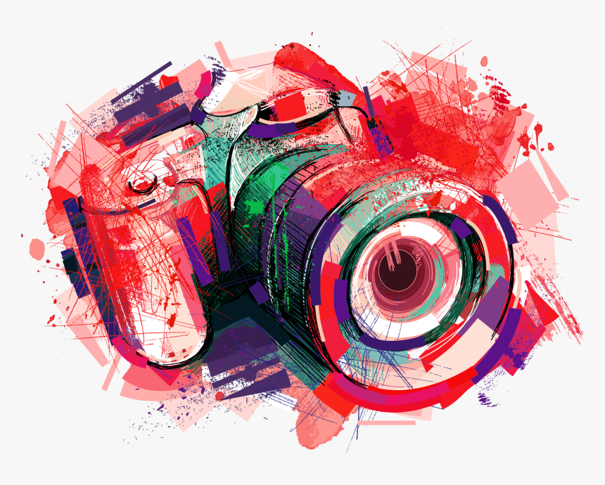 Camera Photography Watercolor Painting - Camera Logo Png Colored, Transparent Png, Free Download