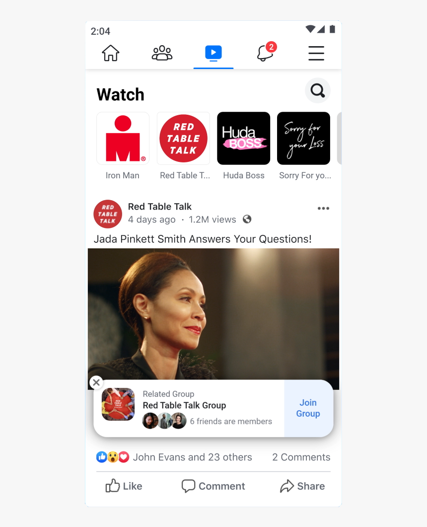 Facebook Watch On Mobile - Video Is Everyone Talking About On Facebook 2019, HD Png Download, Free Download