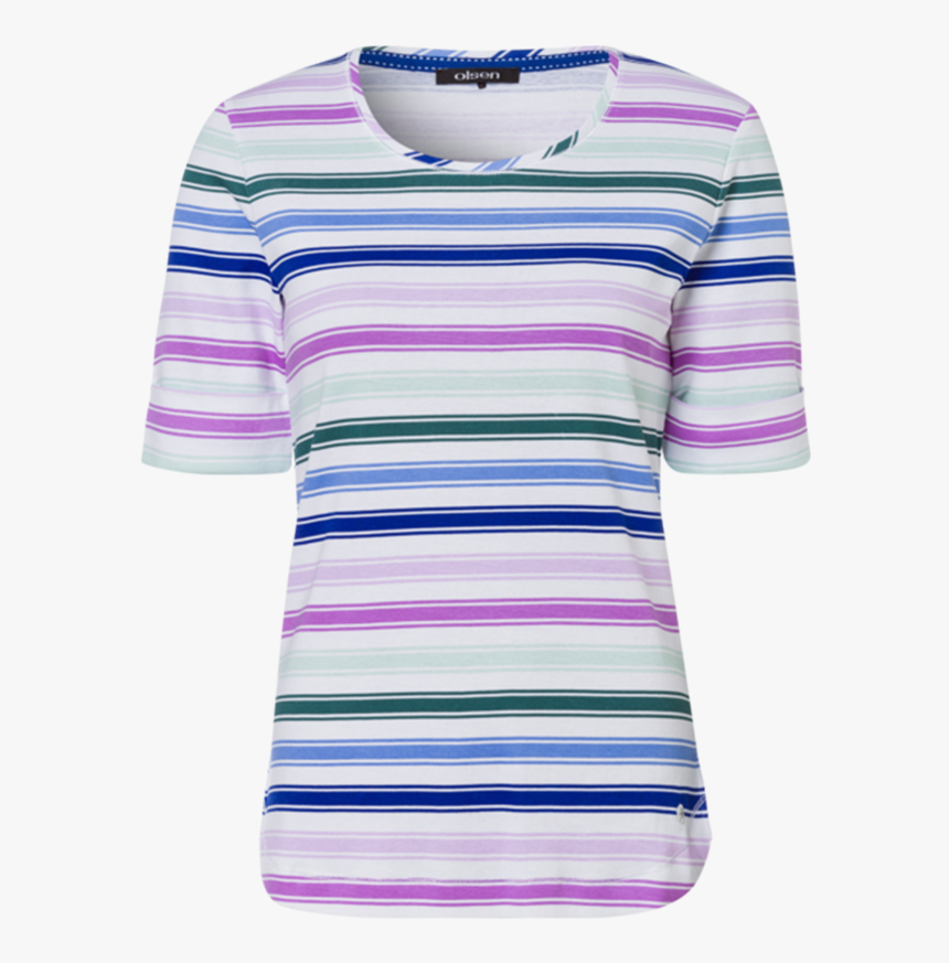 Olsen 100% Cotton Stripe T-shirt - Active Shirt, HD Png Download, Free Download