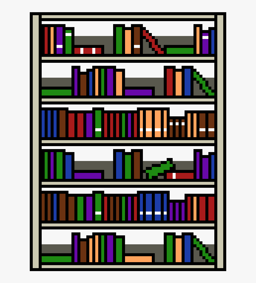 Bookcase Pixel Art Hd Png Download Kindpng