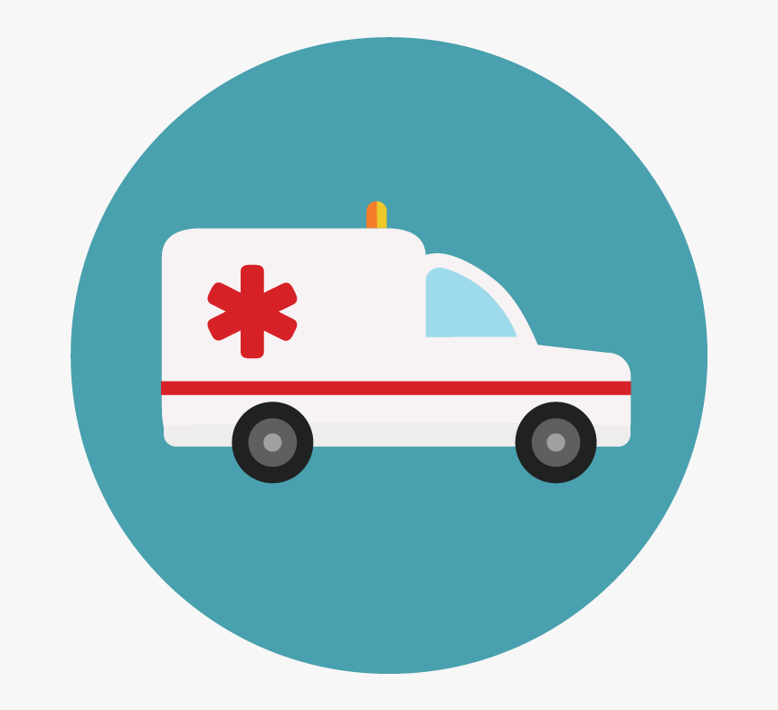 Medical Clipart Ambulance - Ambulance Round Icon Png, Transparent Png, Free Download