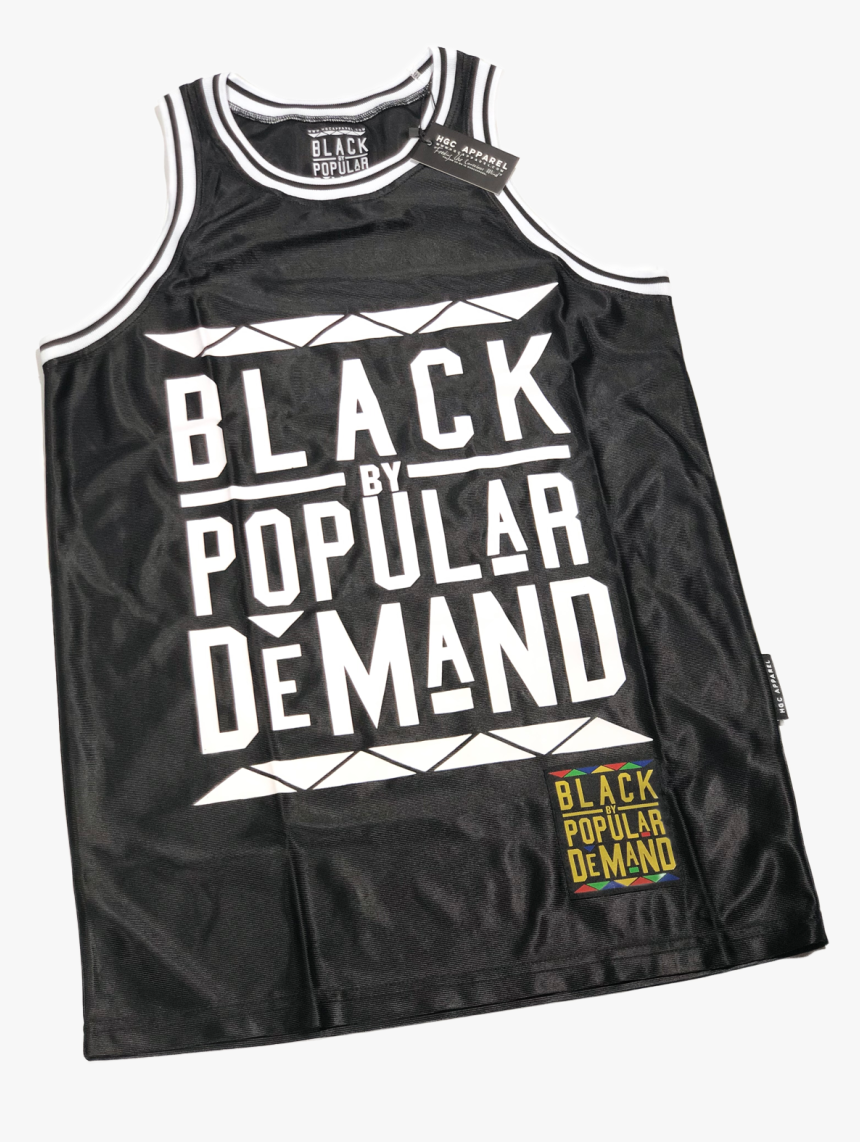 Black By Popular Demand® Black Unisex Basketball Jersey - Vest, HD Png Download, Free Download