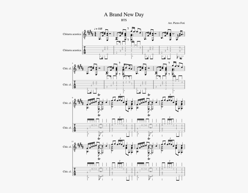 Brand New Day Bts Sheet Music, HD Png Download, Free Download